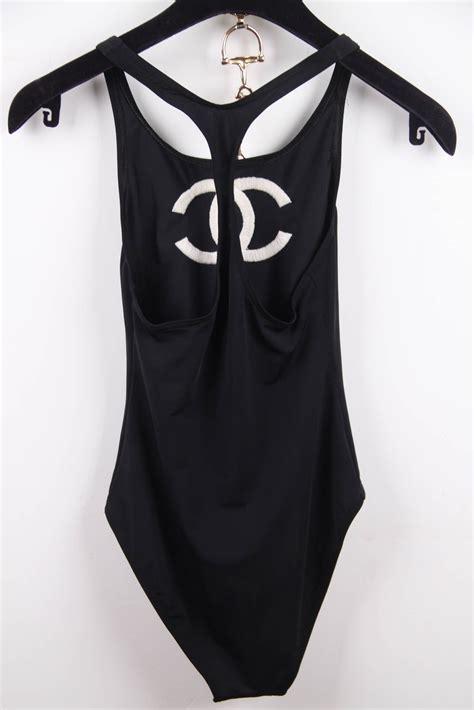 chanel one piece swimsuit black|CHANEL Black One Piece Swimwear for Women for sale .